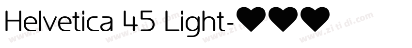 Helvetica 45 Light字体转换